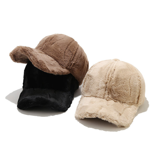 Plush Winter Baseball Caps for Men and Women