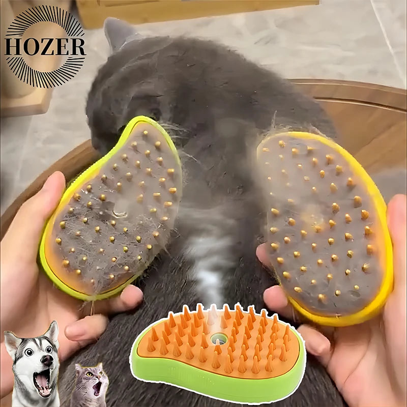 3-in-1 Cat Steam Brush - Electric Pet Grooming Tool