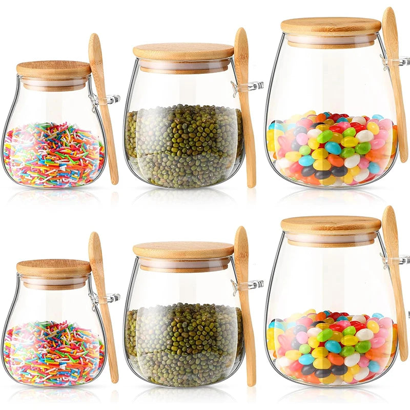 Household Bamboo-Lid Glass Teapot