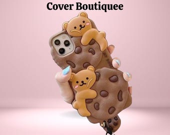 Teddy Bear Silicone Phone Case - Cute 3D Design
